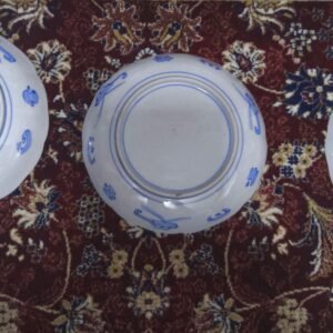 Conjunto de 3 Pratos Japoneses Imari com Decoração Radial