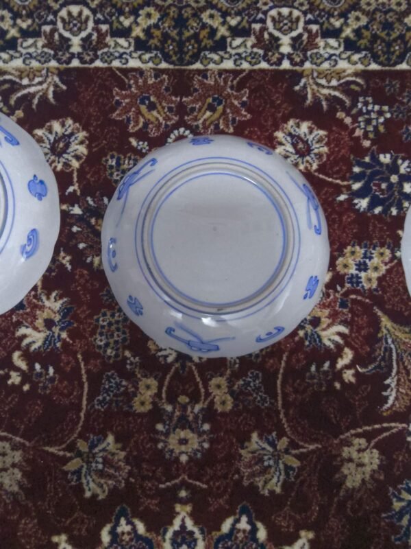 Conjunto de 3 Pratos Japoneses Imari com Decoração Radial