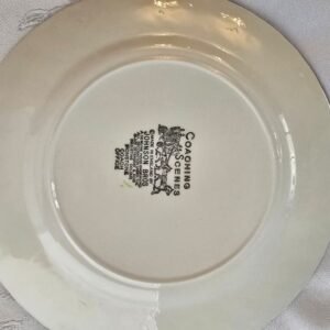 Aparelho de Jantar Inglês em Faiança Transferware Marrom
