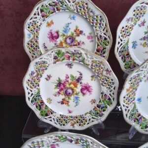 Conjunto de 9 Pratos Schumann Bavaria Chateau Dresden