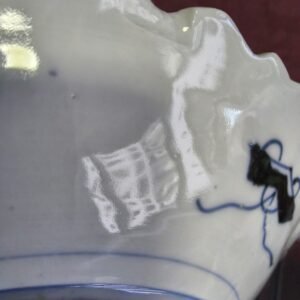 Conjunto de 7 Pratos Japoneses Imari com Borda Recortada