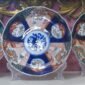 Conjunto de 3 Pratos Japoneses Imari com Decoração Radial