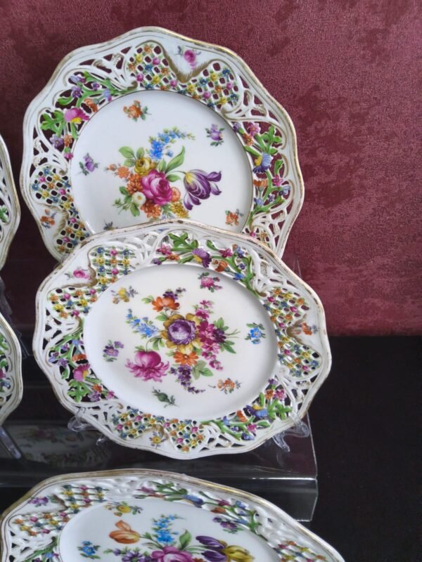 Conjunto de 9 Pratos Schumann Bavaria Chateau Dresden