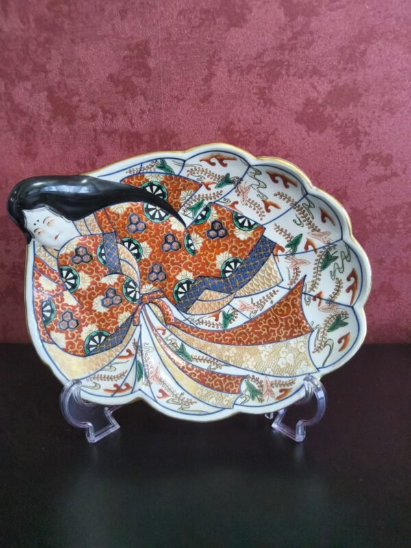 Prato Decorativo Japonês em Porcelana Imari