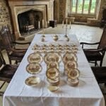 Aparelho de Jantar Inglês em Faiança Transferware Marrom