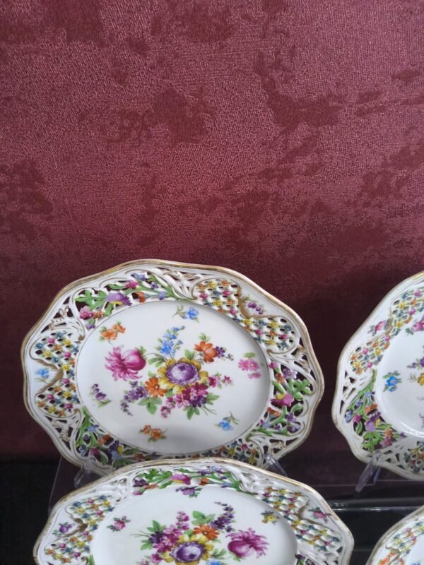 Conjunto de 9 Pratos Schumann Bavaria Chateau Dresden