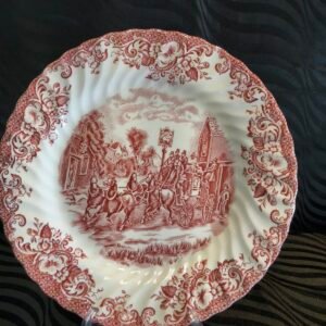 Prato de faiança decorativa da famosa marca britânica Johnson Brothers