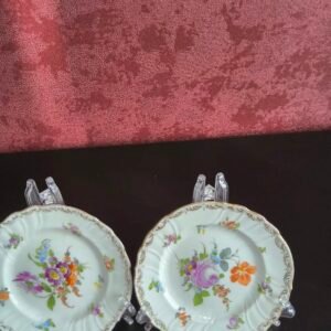 Prato de sobremesa ou pão em porcelana Dresden - Imagem 4